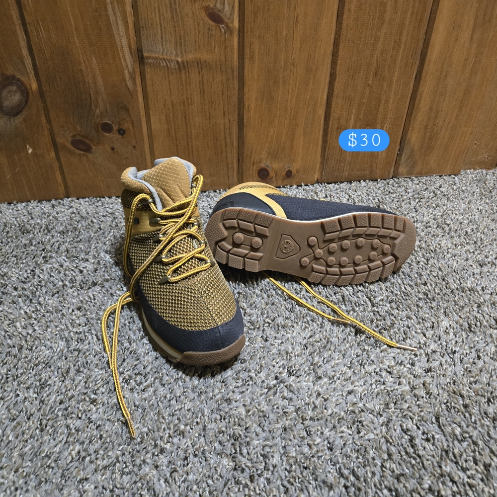 Kids Outdoor Adventure Boots - Yellow and Brown